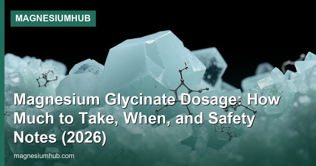 Magnesium Glycinate Dosage: How Much to Take, When, and Safety Notes (2026) - MagnesiumHub