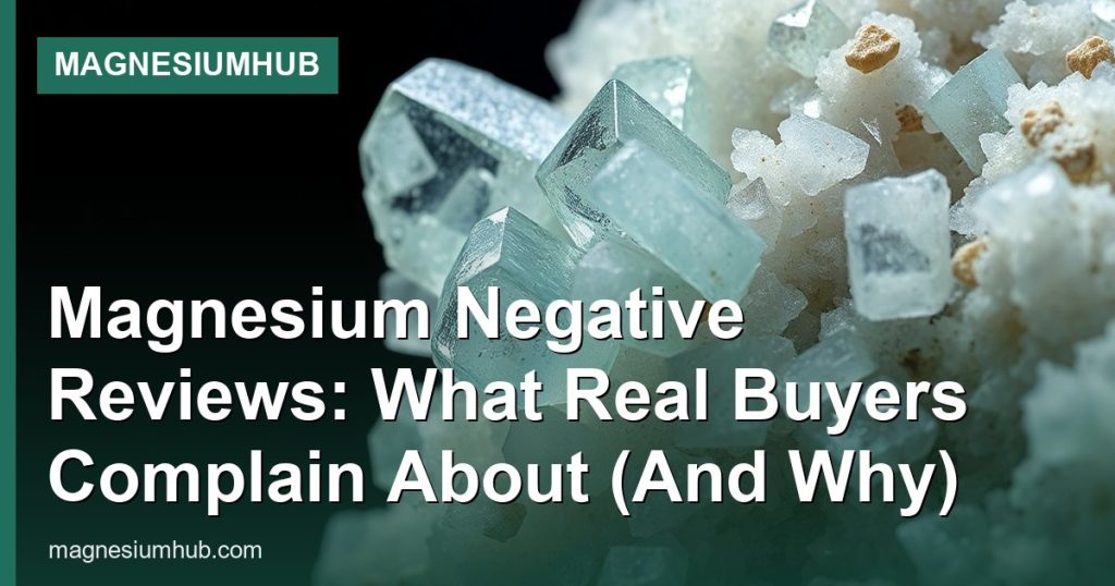 Magnesium Negative Reviews: What Real Buyers Complain About (And Why) - MagnesiumHub